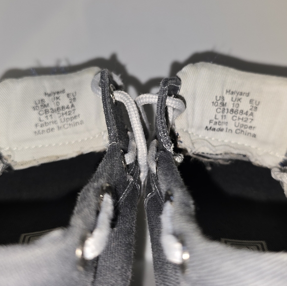 Sperry Top-Sider: Halyard, Youth: 10.5, Charcoal Blue, EUC, Salt-Washed Canvas - Picture 3 of 8